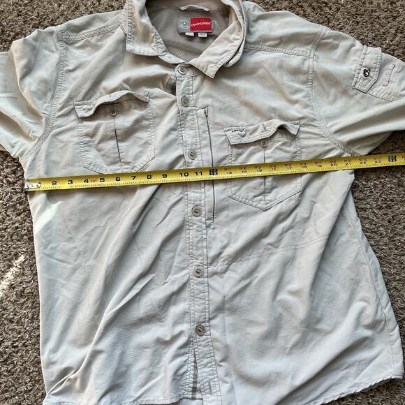 Craghoppers Shirt Mens Large Beige Nosilife Insect Shield Button Down Hiking EUC - Picture 6 of 13